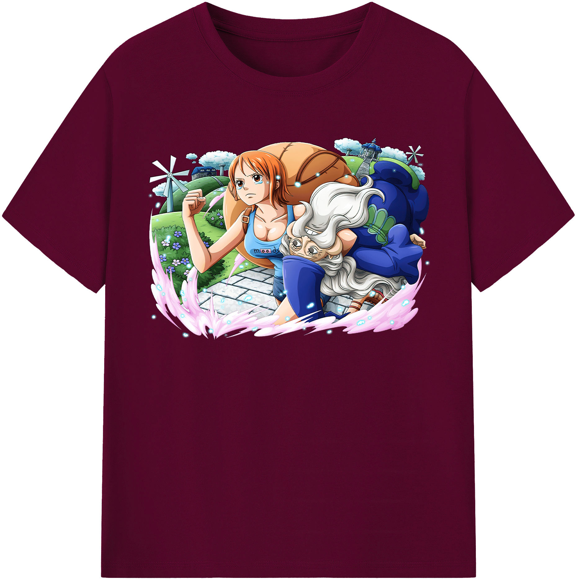（画像用） ワンピース ナミ ONE PIECE Nami レディースカジュアルプリントTシャツ（綿100％）